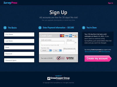 Signup pt sans sign up ui