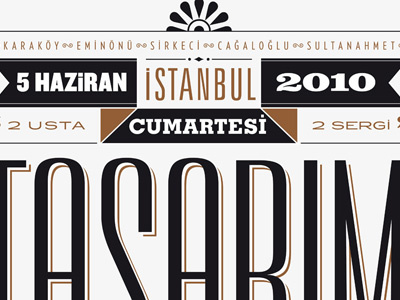 Poster for the design walk in İstanbul poster typography