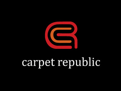 Carpet Republic - Initials carpet initials logo orange red