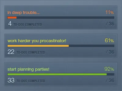 The slave driver todo list progress tasks to do ui