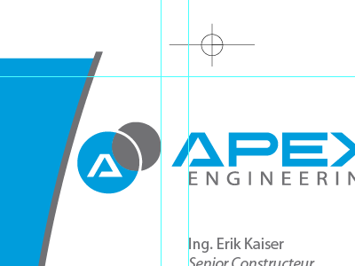 Apex Buzzcard (front) apex engineering business card icon logo