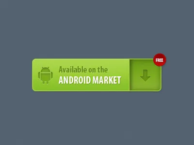 Android Market button android button market store