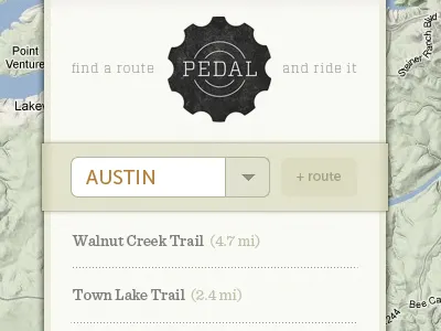 Pedal Progress list pulley select
