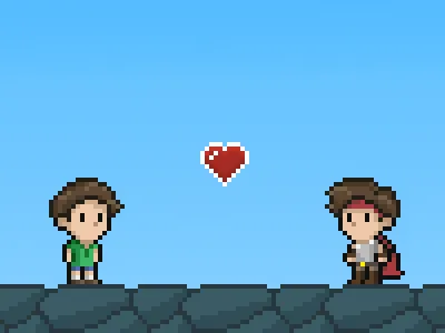 HeartQuest Hero 16 8 bit game heart pixel quest retro sprite