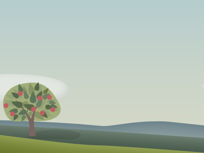 Des pommes couleur illustration nature paysage