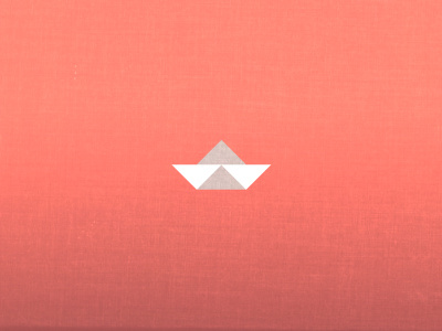 Paper boat branding geometric logo triangle