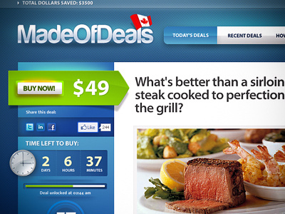 Made Of Deals blue design gui icon menu navigation site web webdesign