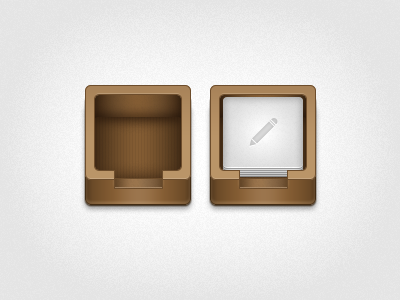 Inbox empty, full brown email inbox paper pencil wood