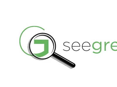 See Greenville black green logo magnifying glass tours type typography