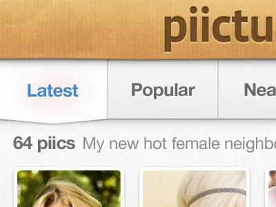 Face-lifted Piictu cardboard kraft paper noise photos tabs titlebar