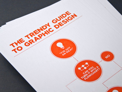 The Trendy Guide to Graphic Design chart design flow graph graphic design guide idea info infographic orange print screen print trendy type typography