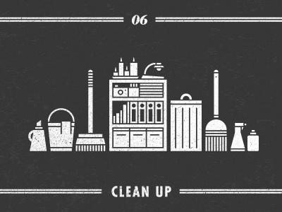 #06 - Clean Up advice illustration typography