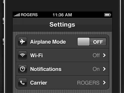What if Apple went dark? apple dark icon iphone 4 settings ui