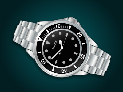 Rolex Watch Icon black chrome rolex silver watch
