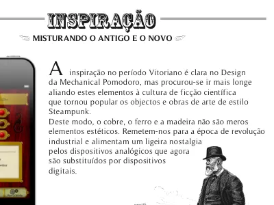 Mechanical Pomodoro Poster Draft 4 draft pomodoro steampunk victorian vintage