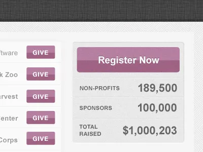 Registration module design interface register