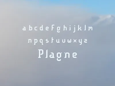 Plagne font geometric serif typography