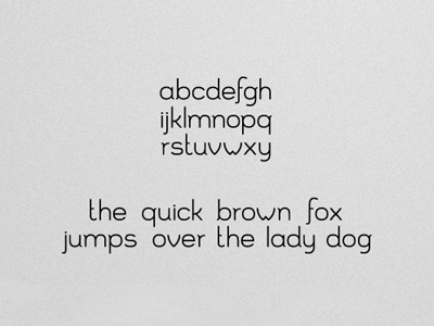 font without a z font lowercase regular