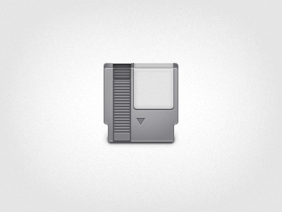 Game On cartridge game gray icon nintendo