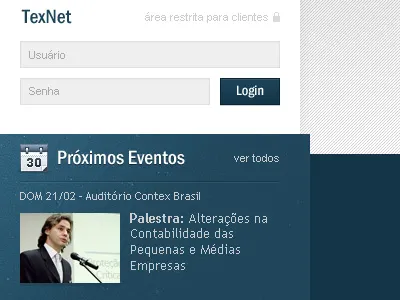 Contex Brasil events login texture ui
