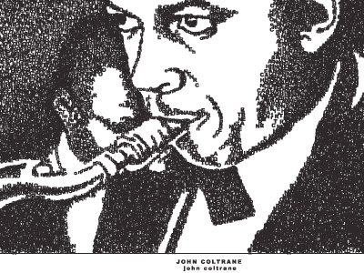 typedface: John Coltrane illustrator john coltrane typography