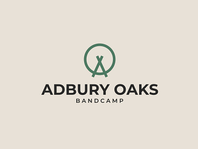 Adbury Oaks Bandcamp Logo Design abstract logo design bandcamp logo branding drum symbolism dual purpose design forest camp logo graphic design logo minimalist logo music education musical logo nature inspired branding unique logo concept