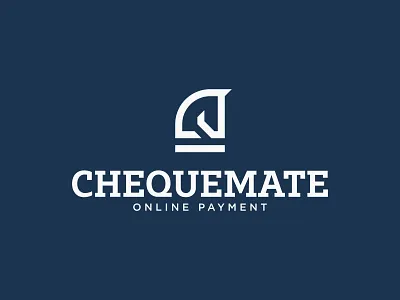 Chequemate Logo Design abstract chess logo branding chess inspired logo geometric logo design graphic design logo minimalist knight design modern slab serif money transfer logo online payment platform payment gateway logo sleek branding strategic branding