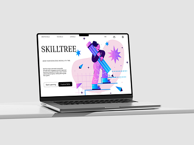 SkillTree Landing Page Design e learning graphic design home page landing page learning product design skill ui ux website design