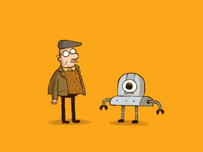 Heaven All Day cover illustration comics heaven all day illustration robot