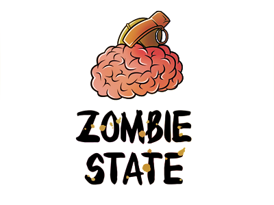 zombie state logo v.1.2 android app brain branding design graphic grenade iphone logo state vaz zez zezvaz zombie