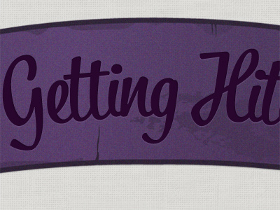 Getting Hit burlap purple save the date wedding