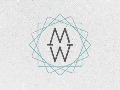 MW Logo Textured black grey logo m maggie mw texture turquoise w waldron