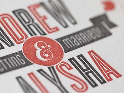 Letterpressed! invitation letterpress typography wedding