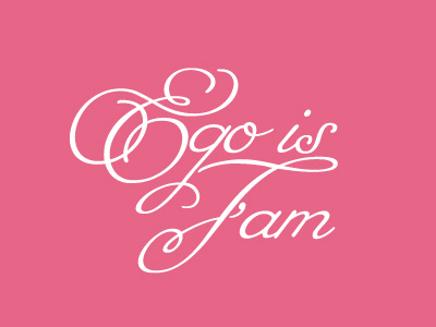 ego·is·i'm egopop slogan typography wordplay