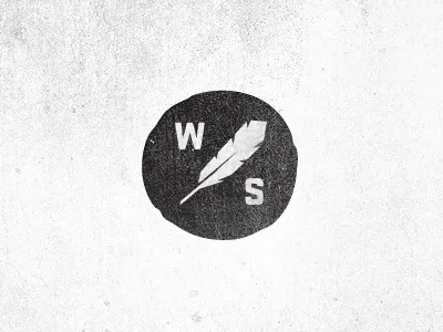 Wood Shed Monogram feather logo monogram shed wood