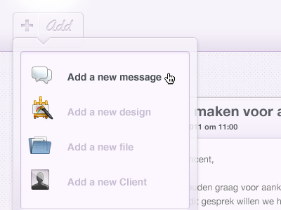 Dribbble Crm Add Dropdown button add crm dropdown