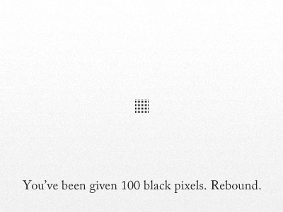 You Have 100 Black Pixels 100 pixels black challenge pixels