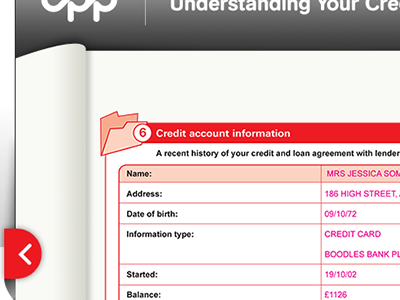 Interactive Credit Report - Continues interactive report wip