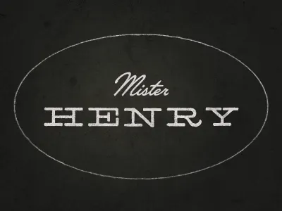 Mister Henry black grey script texture white