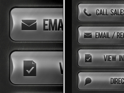 Buttons + Icons button icon iphone metal ui ux weathered