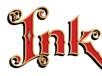 Ink and Dagger Tattoo lettering brandind identity lettering logo