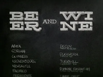 Hand Lettered Chalkboard awesome beer chalk dontbejealous hand hellenic lettered typography wine