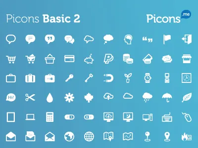 Picons.me Launched! download free icons picons pictograms royalty vector