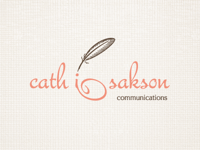 Cath Isakson - Dotting the Is feather handwriting logo logotype type typography writing