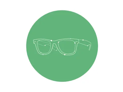 Glasses glasses green illustration