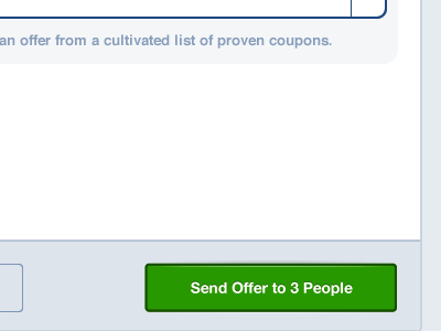 ...proven coupons. blue button client green