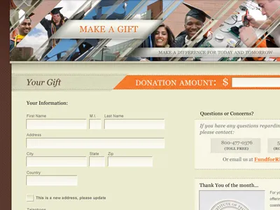 Form Top design form give photo typography ui web