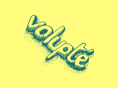 Volupté blue lettering yellow