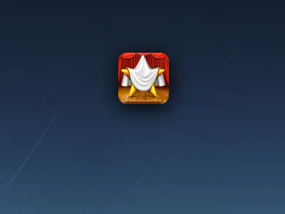 Covered star icon curtains icon icons ipad iphone presentation stage star xara