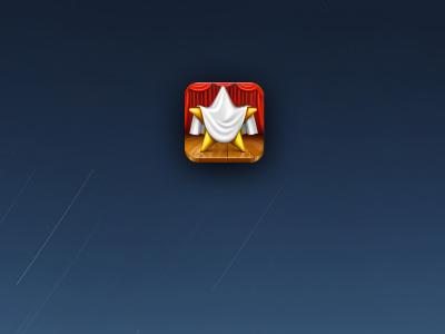 Covered star icon curtains icon icons ipad iphone presentation stage star xara